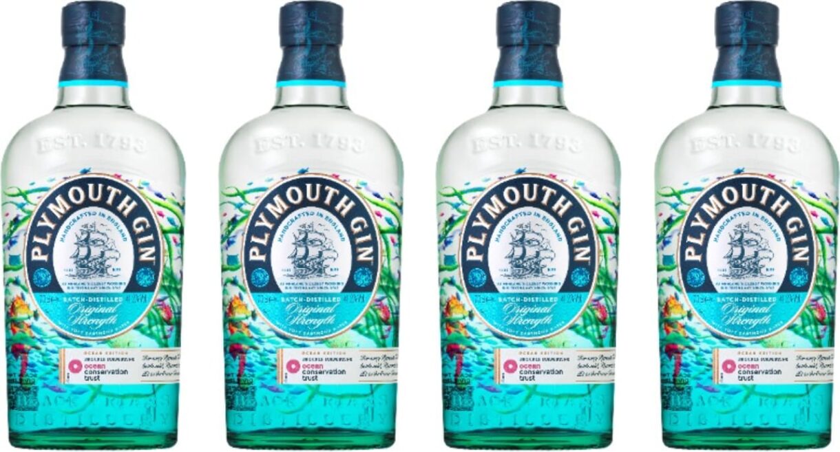 Plymouth gin bottles