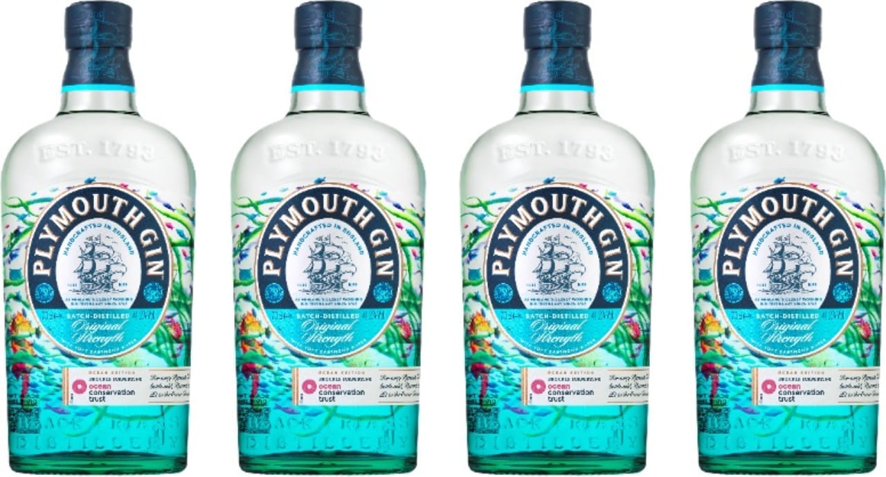 Plymouth gin bottles