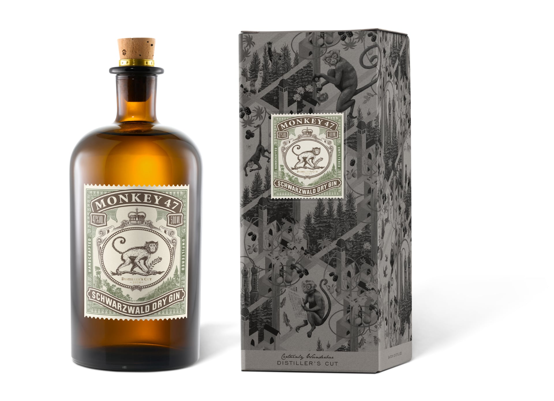 Monkey 47 bottle and case