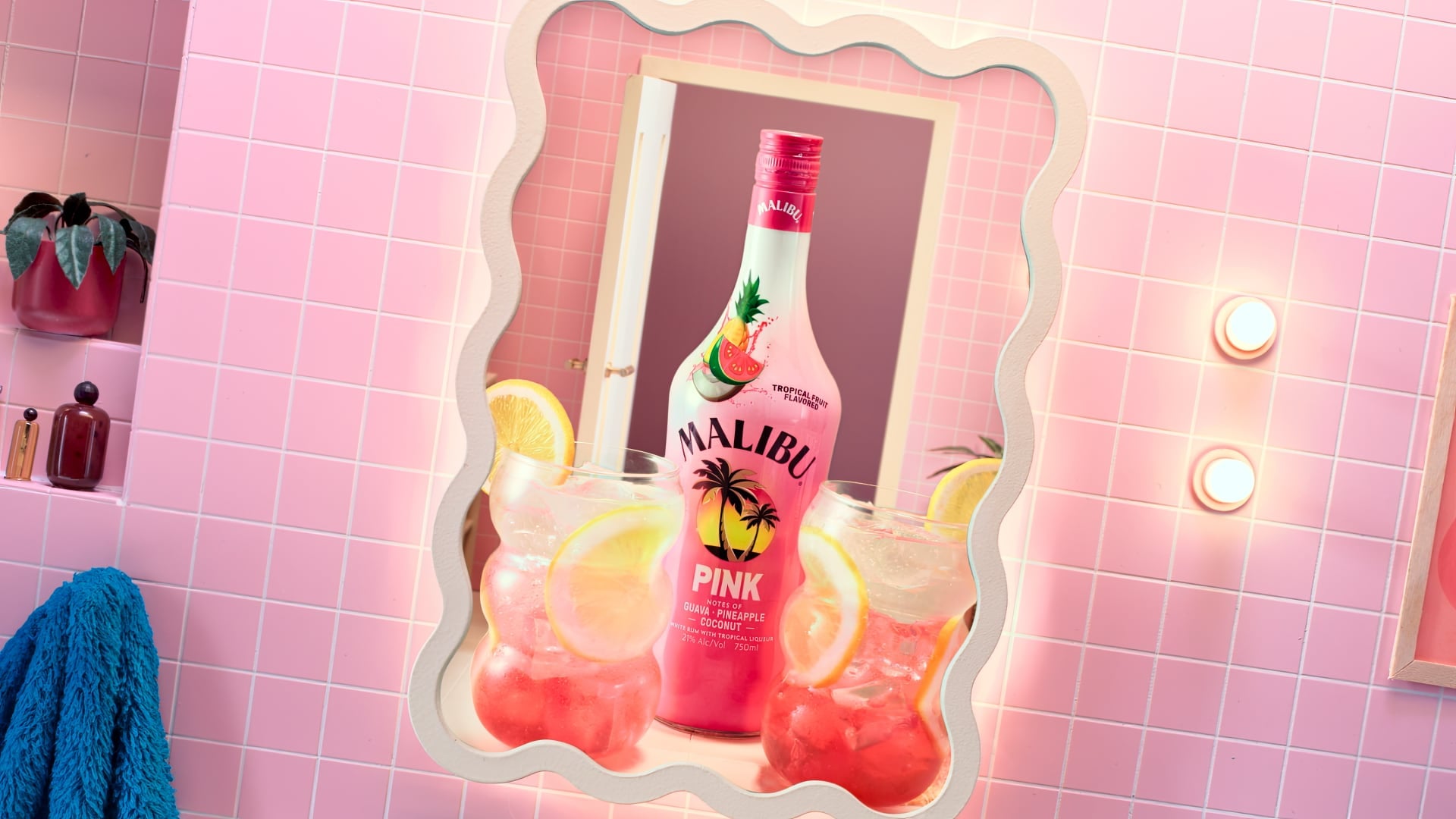 Malibu Pink in the mirror