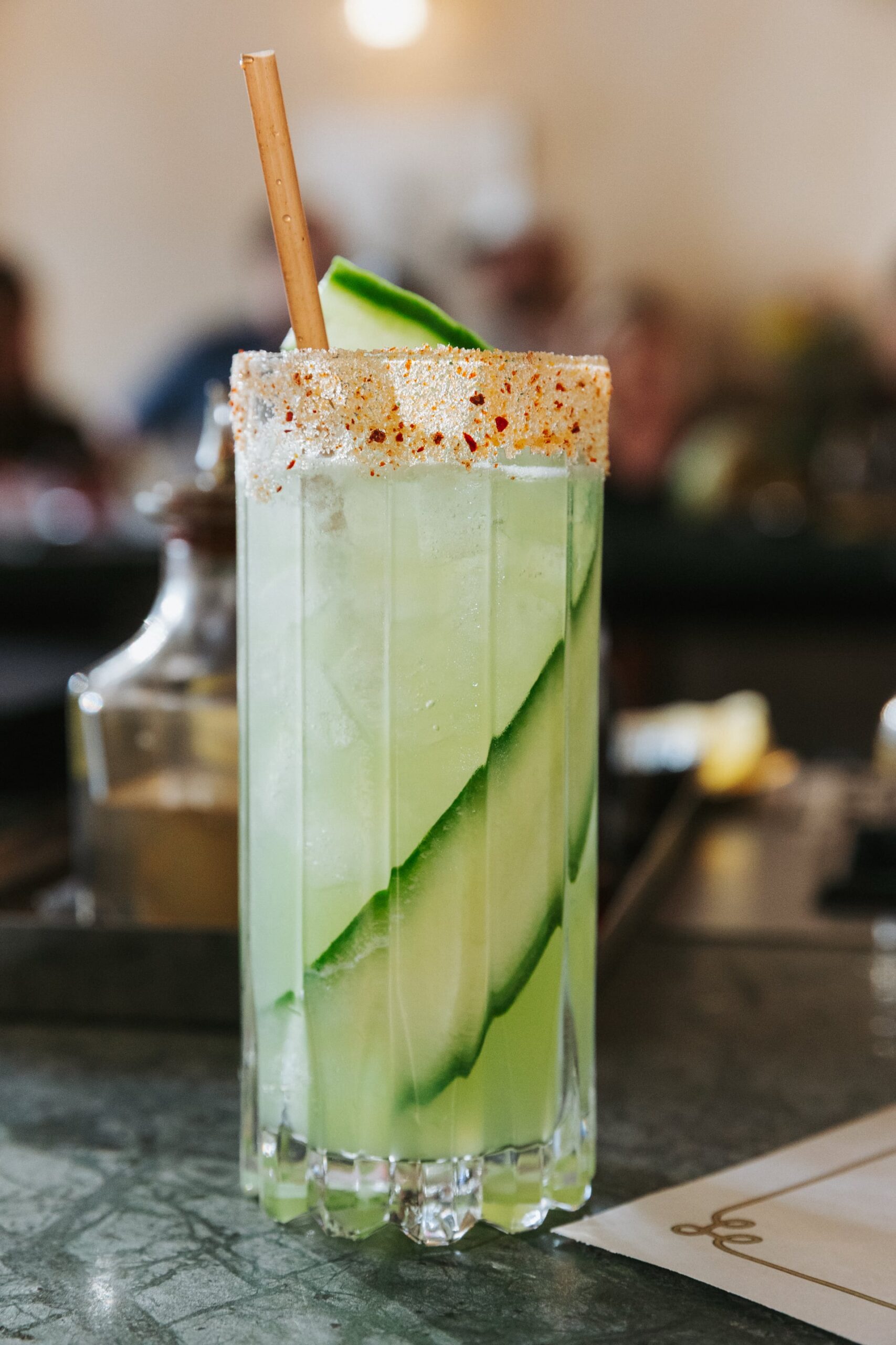 Cocktail with cucumber