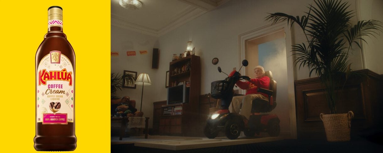 Kahlúa Coffee Cream and still from film